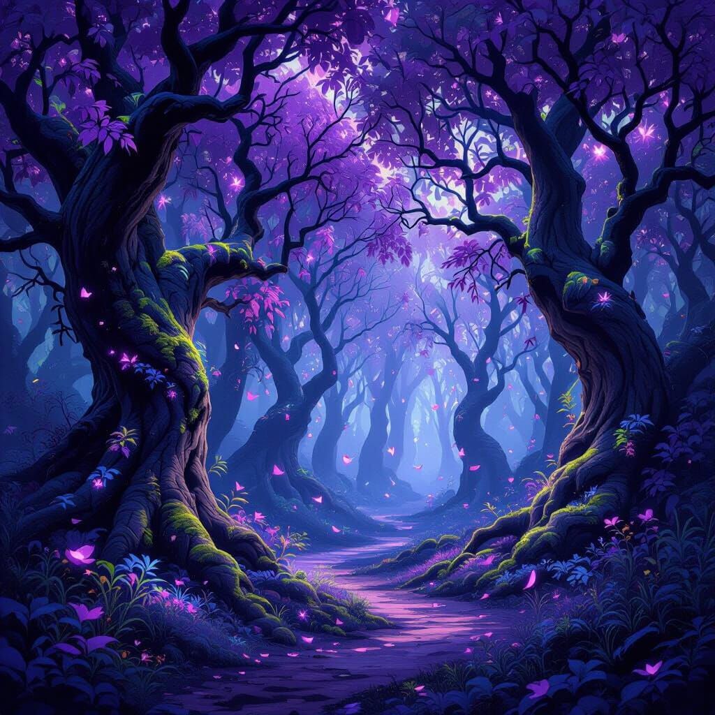 Ethereal Feywild Forest in Dreamy Art Styles
