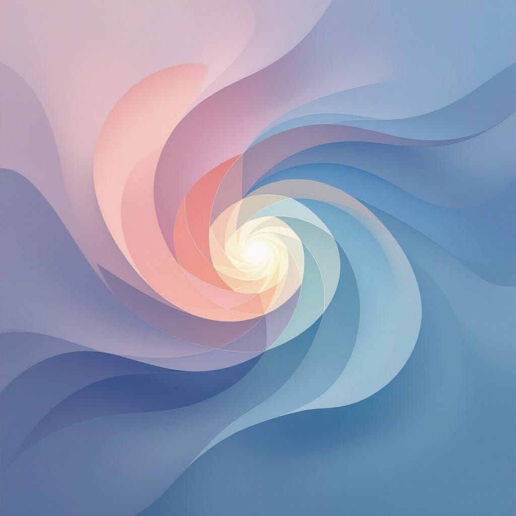 Serene Abstract Fluid Art with Soft Pastel Colors