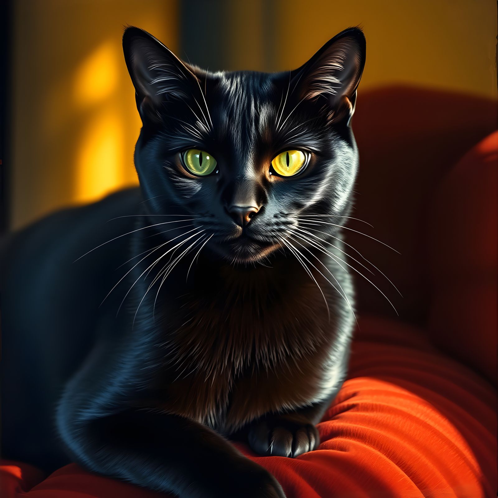 Simple Image of a Black Cat