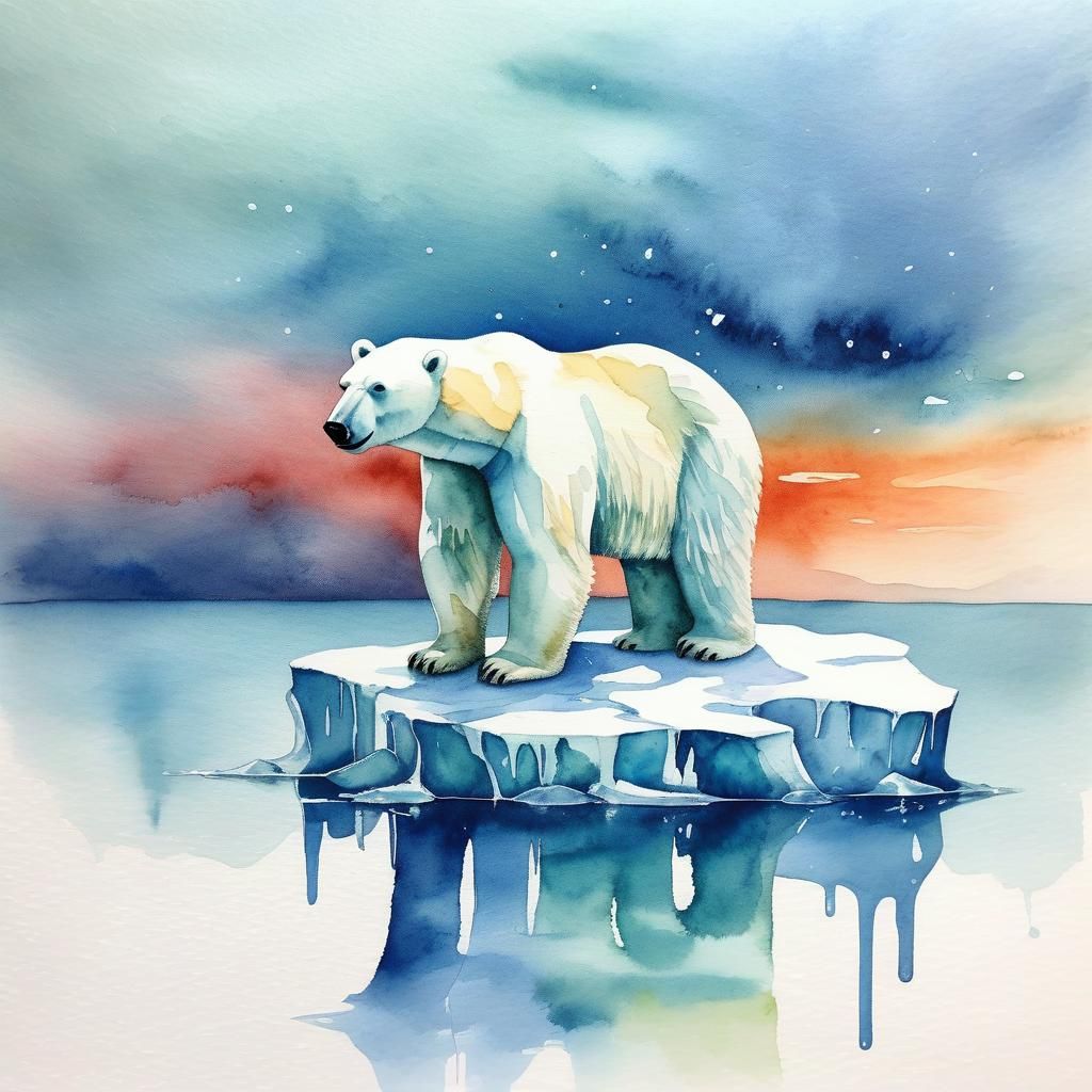 polar bear affected by climate change