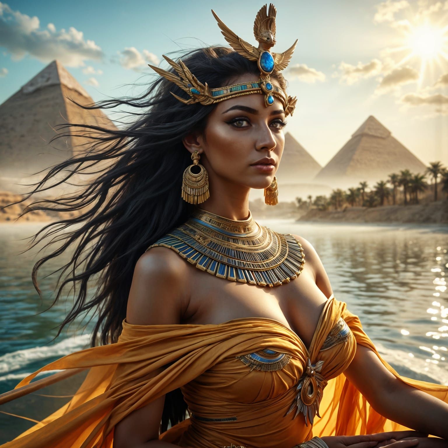 Cleopatra in Vibrant Hyper Realism