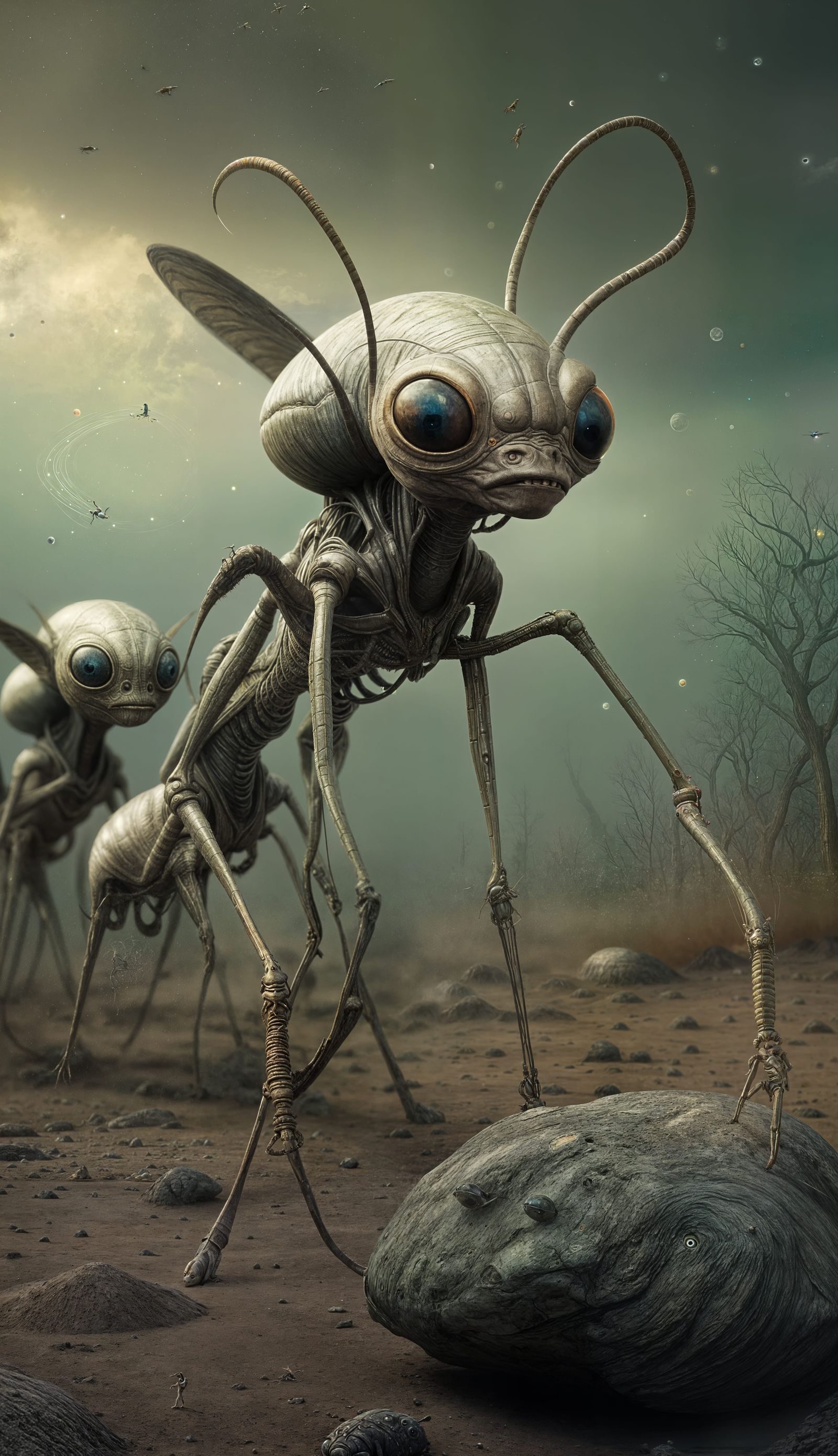 Surreal Exotic Aliens in Hyperrealistic Bizarre Art