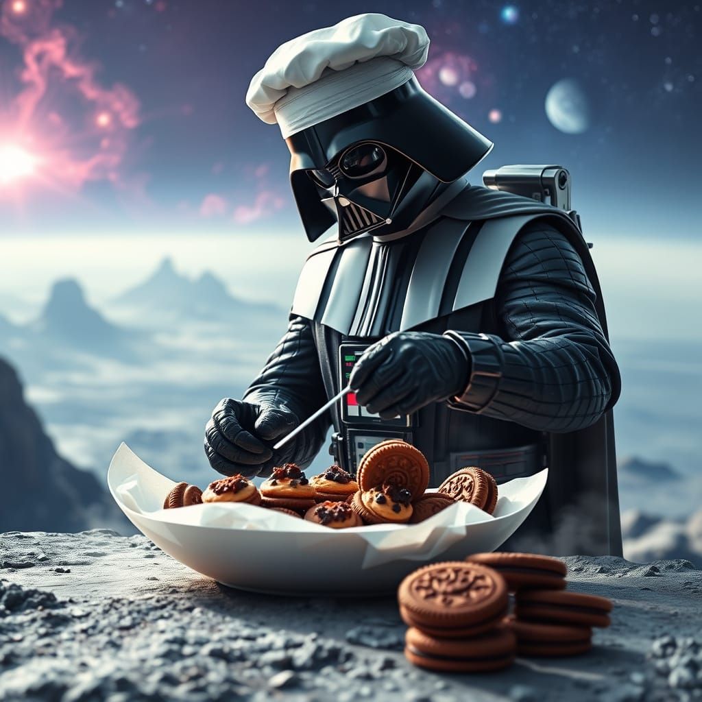 Darth Vader Creates Gourmet Space Cuisine in Zero Gravity