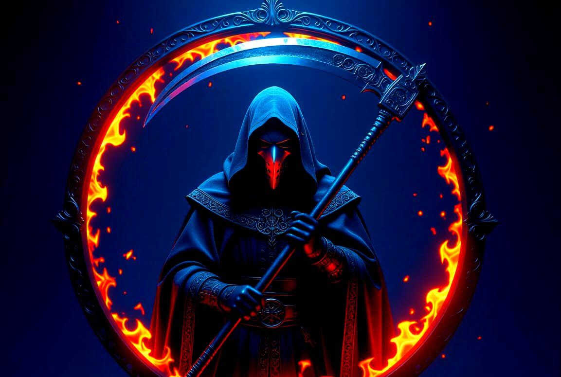 Nightmare Reaper with Blue Fire Scythe