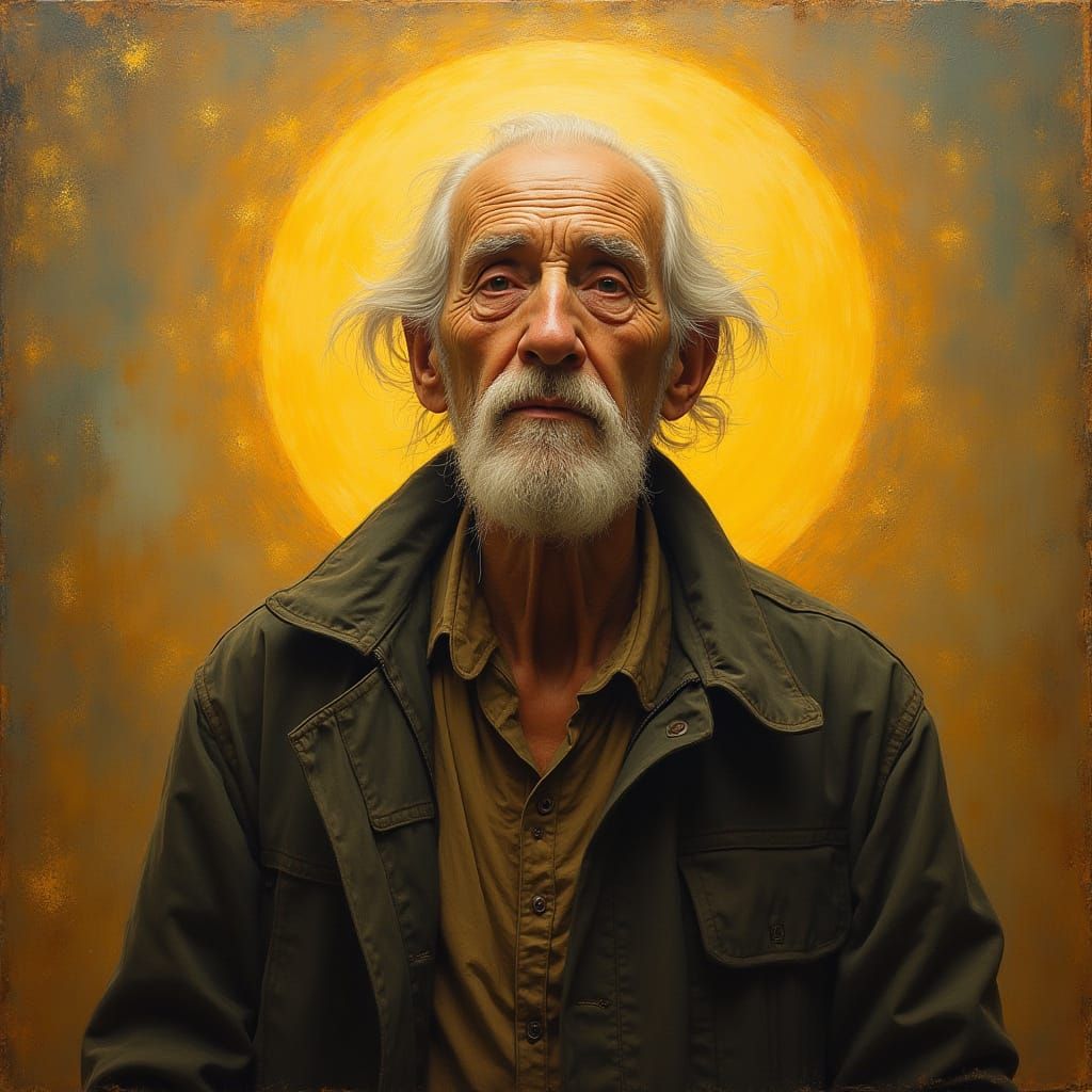 Elder Wisdom Radiates in Warm Golden Light