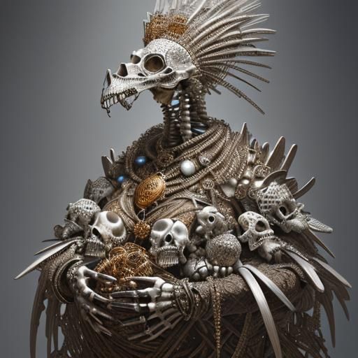 Intricate Treasure Nest Hyperrealistic Image