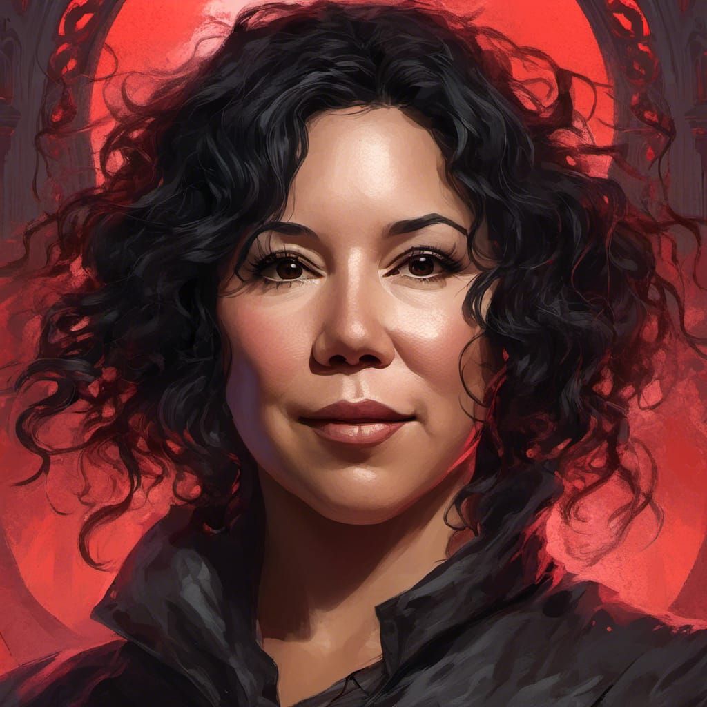 Vampire Portrait Concept Art in Graffiti Style