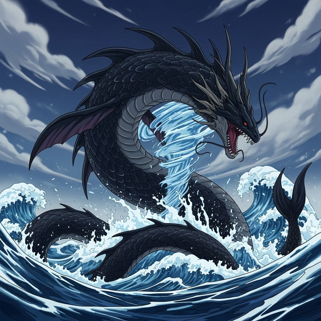Colossal Leviathan Rises From Stormy Seas