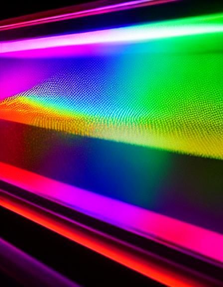 See-Through Unicorn Running on Rainbow Hologram