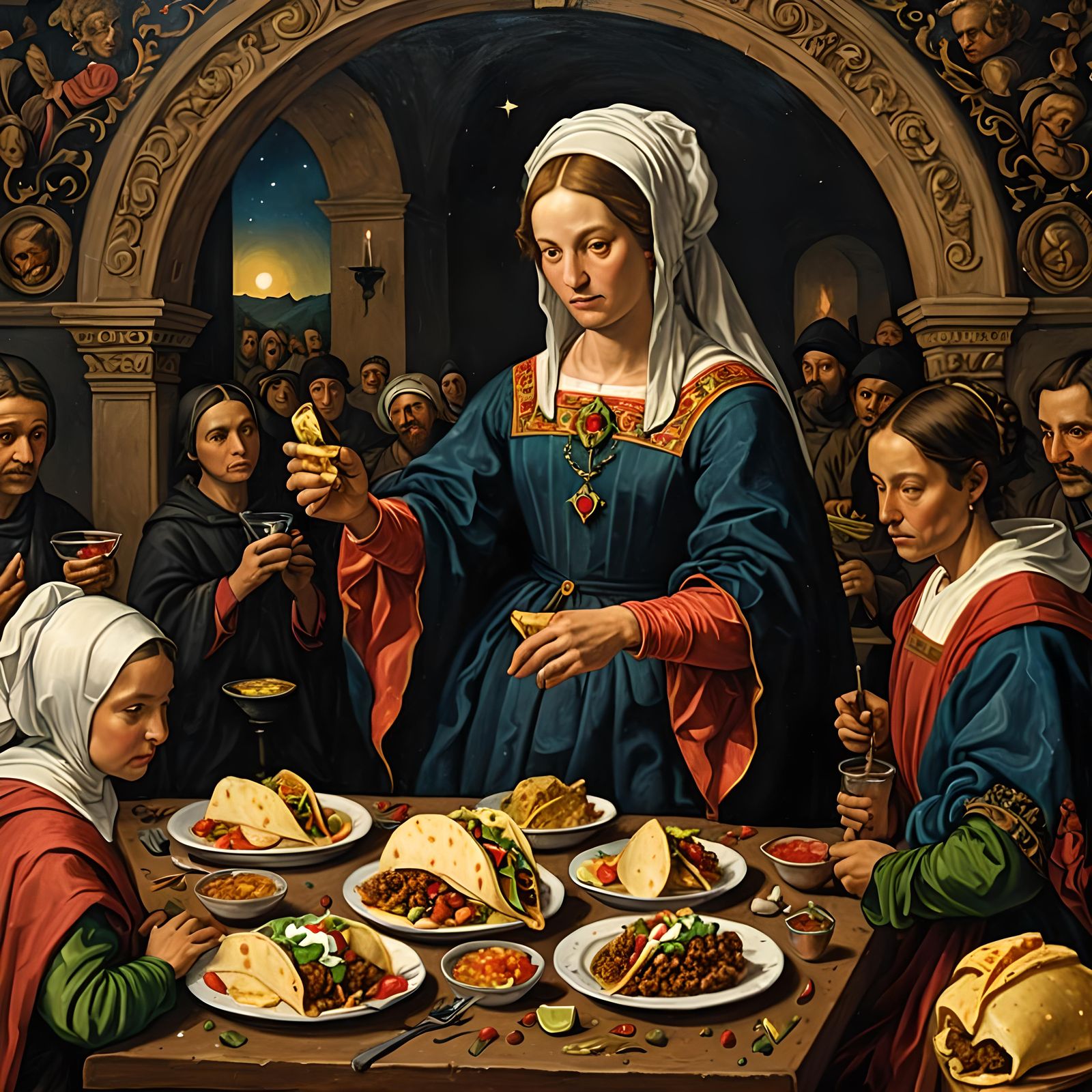 Renaissance Painting of a Late-Night Taco