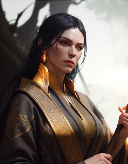 Mystical Forest: Handsome Cultivator in Vibrant Robes