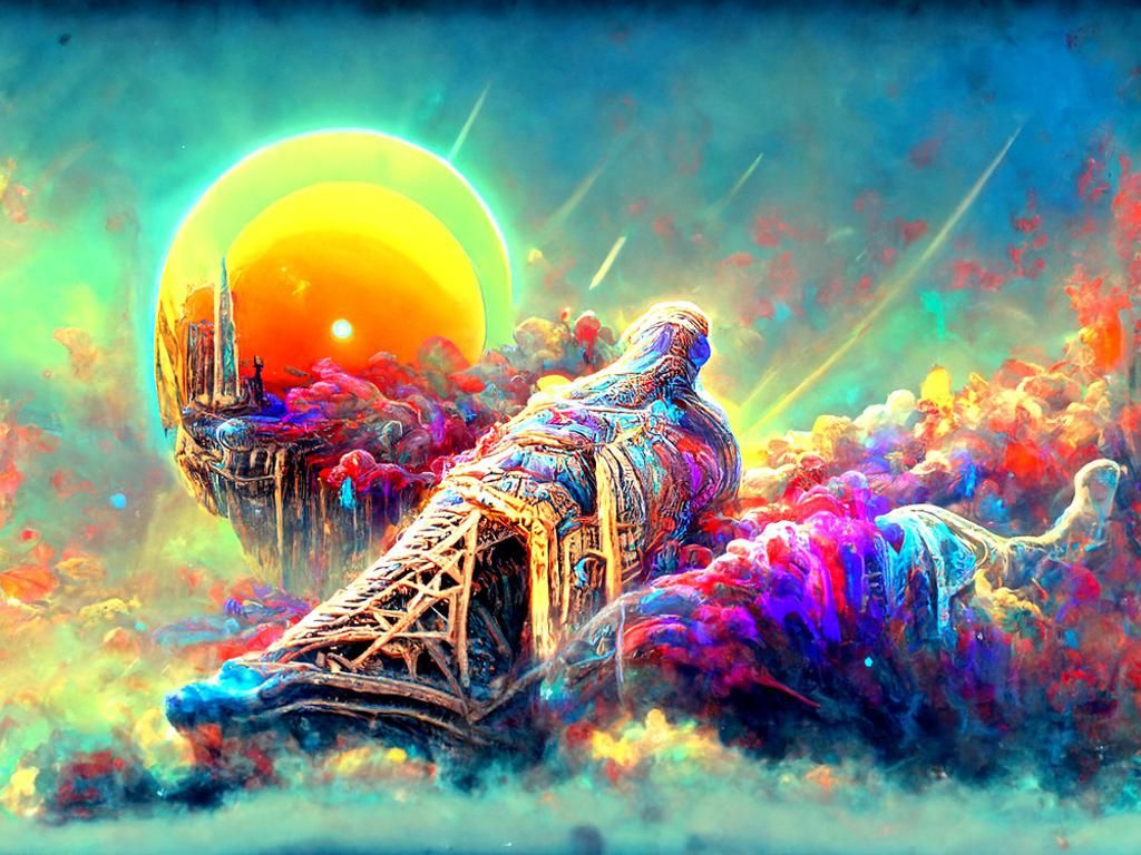 Eiffel Tower in Cosmic Paris: A Futuristic Vision
