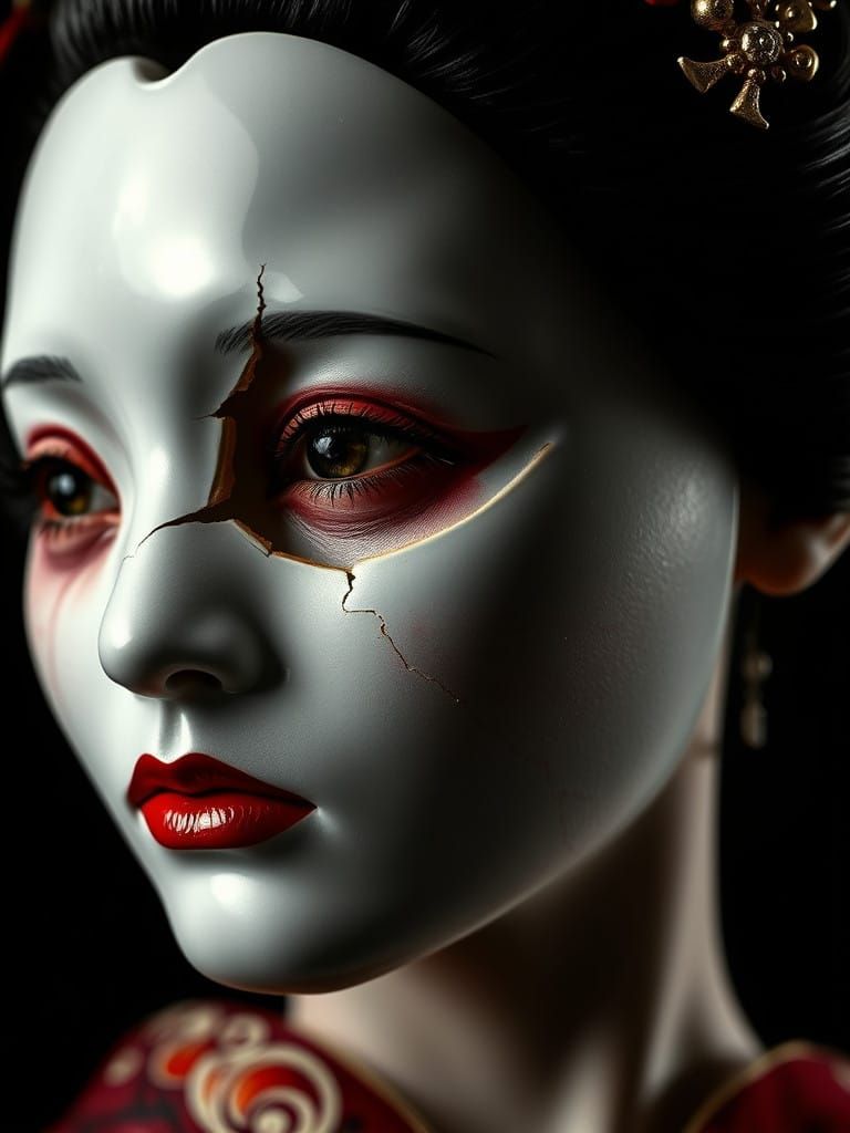 Ethereal Geisha Confronts Distressed Soul