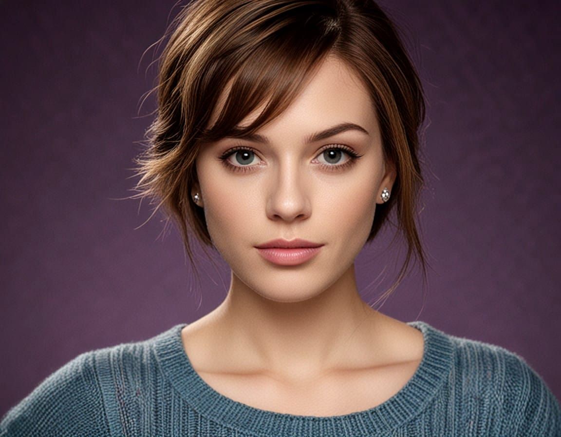 Surreal Photorealistic Portrait of a Mystical Woman in Black...