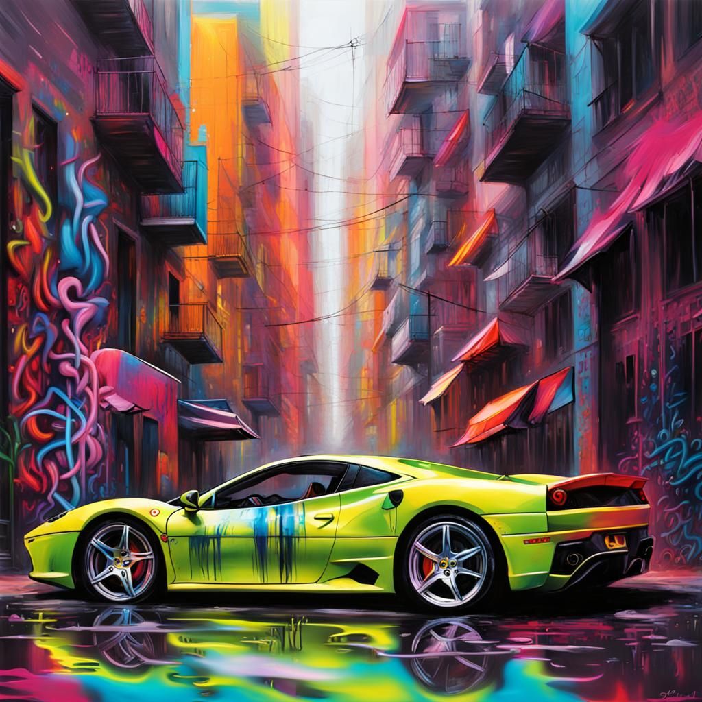 Neon Ferrari