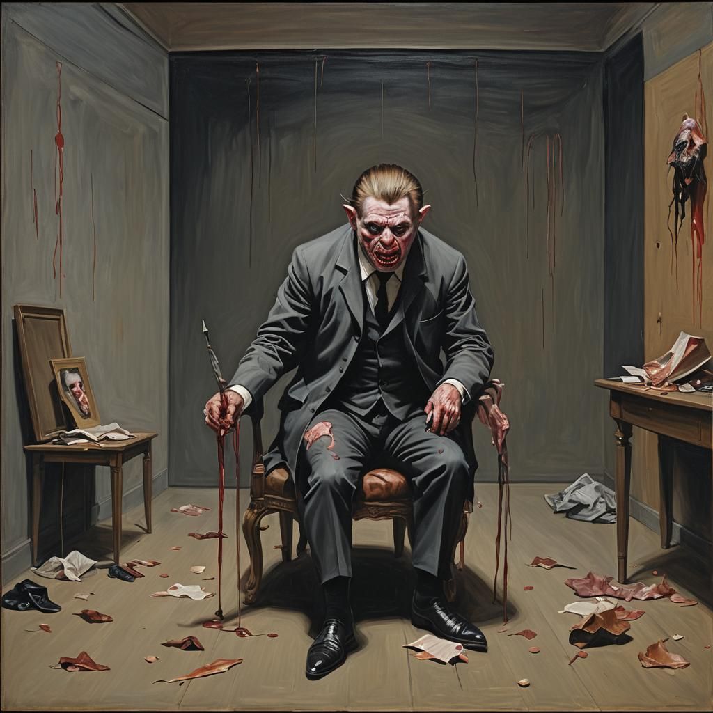 Unsettling Figures in Abstract Expressionist Style