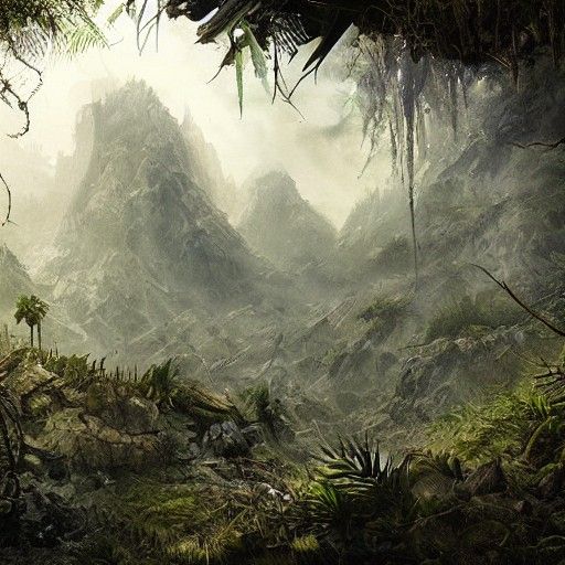 Post-Apocalyptic Jungle Matte Painting