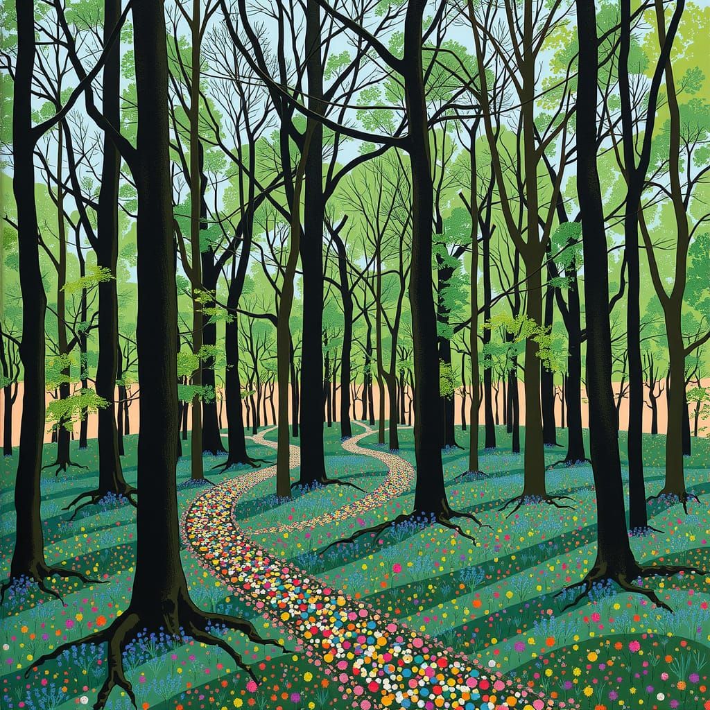 Cubist Bellatrix Lestrange in Boreal Forest