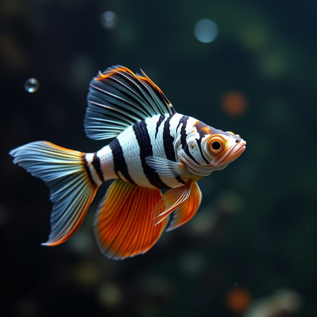 Whirling Xenia Zebrafish in Vortex