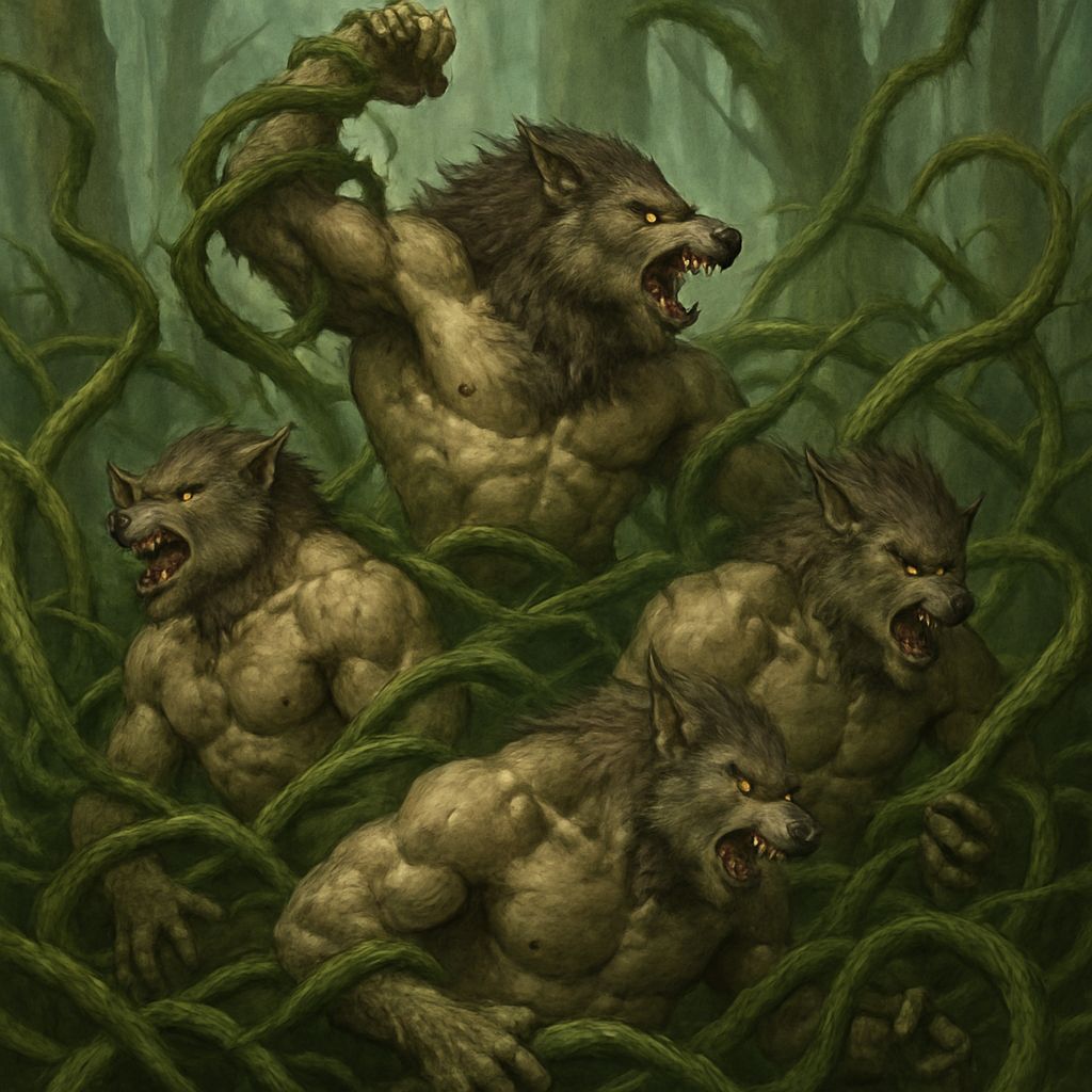 Tribal Werewolves Trapped in Vicious Forest Vines