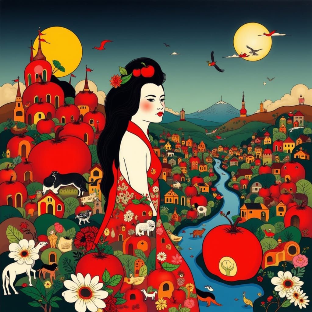 Beautiful Geisha in Traditional Kimono