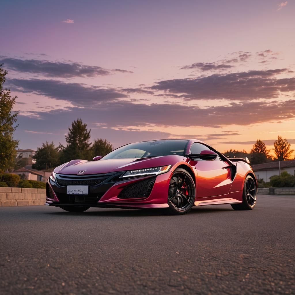 Honda NSX at Sunset: Automotive Photography