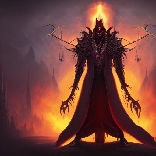 Sinister Gothic Villain with Burning Eyes