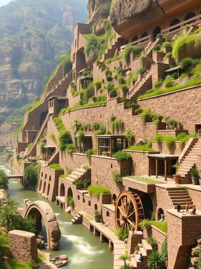 Ancient Meticulously Layered Gardens on a Mountain