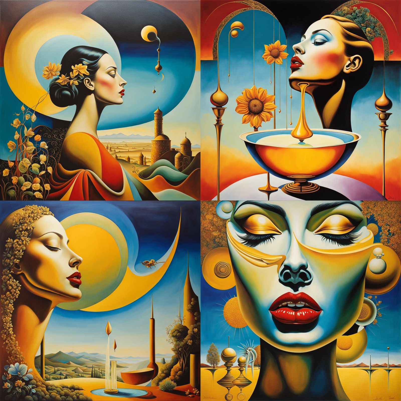 Surreal Bride with Honey, Salvador Dali Style