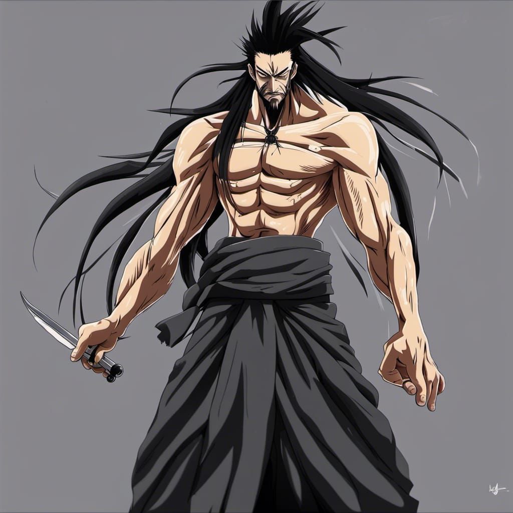 Kenpachi Zaraki in Anime Style