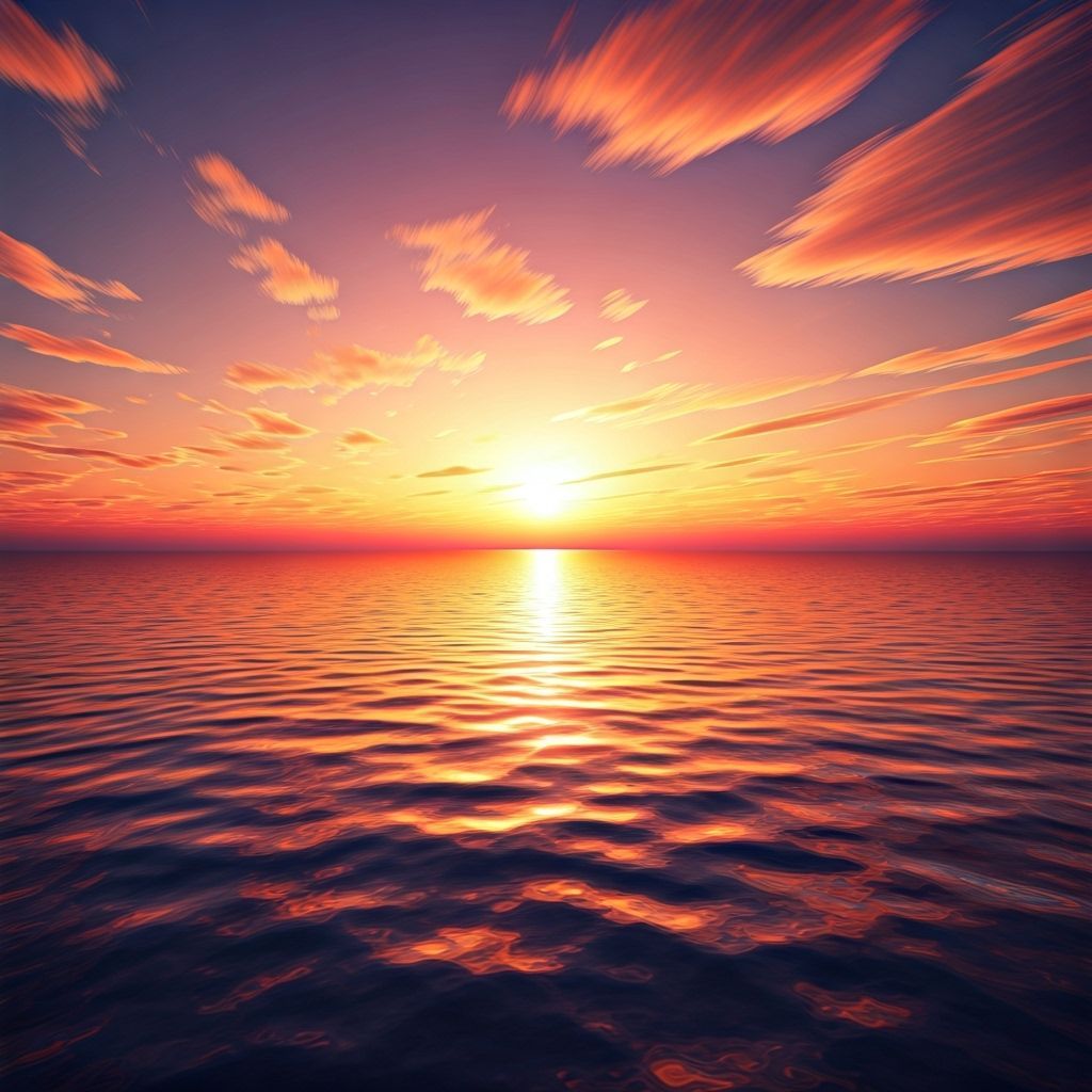 Breathtaking Ocean Sunset with Vibrant Colors