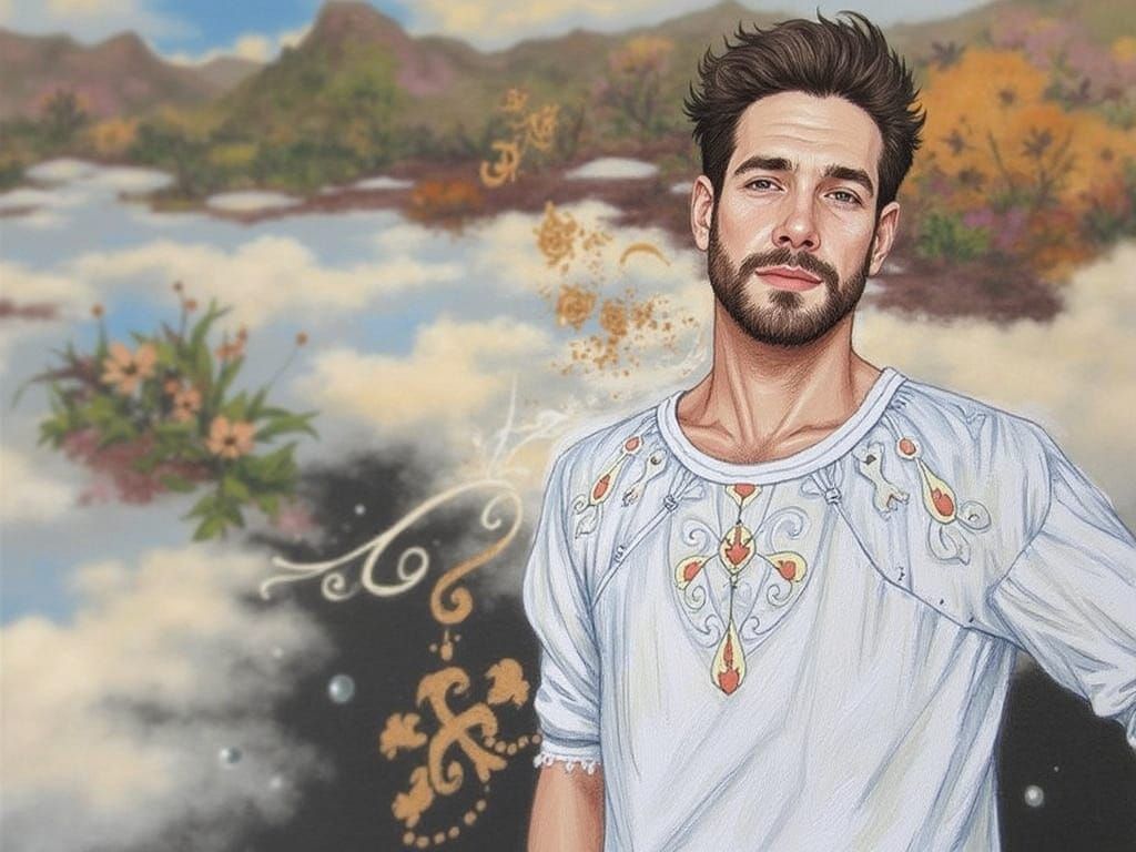 Whimsical Studio Ghibli Portrait in Watercolor