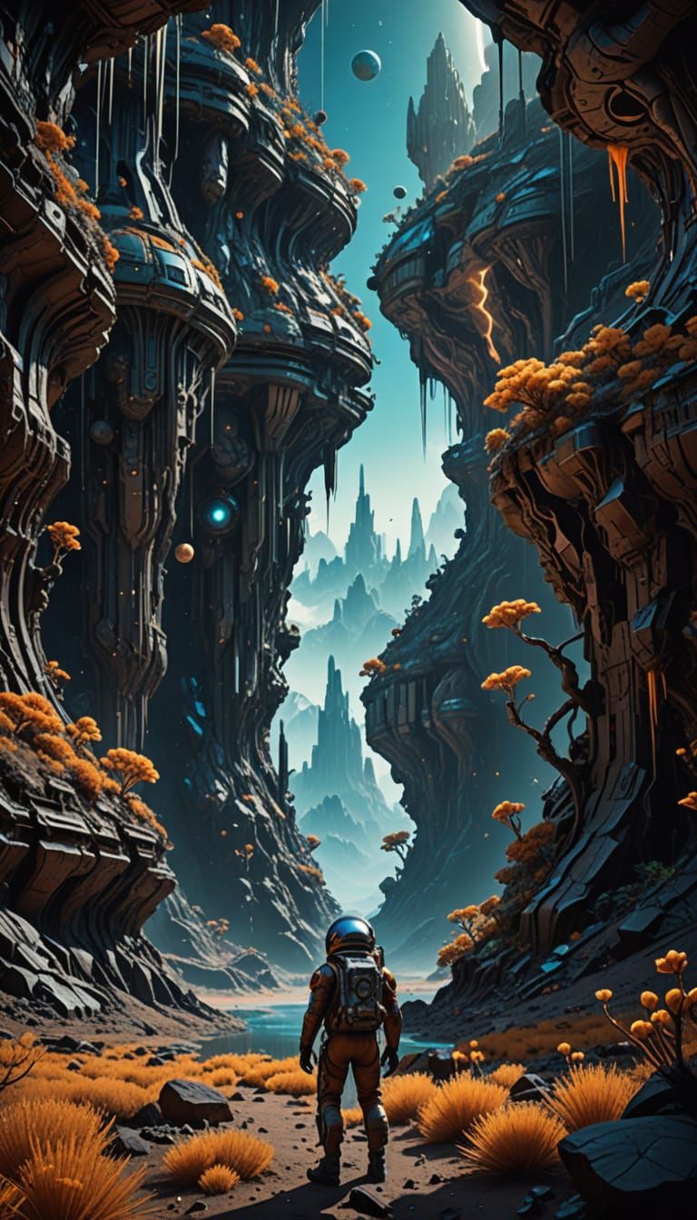 Astronaut Discovers Vibrant Fractal World in Alien Planet's ...