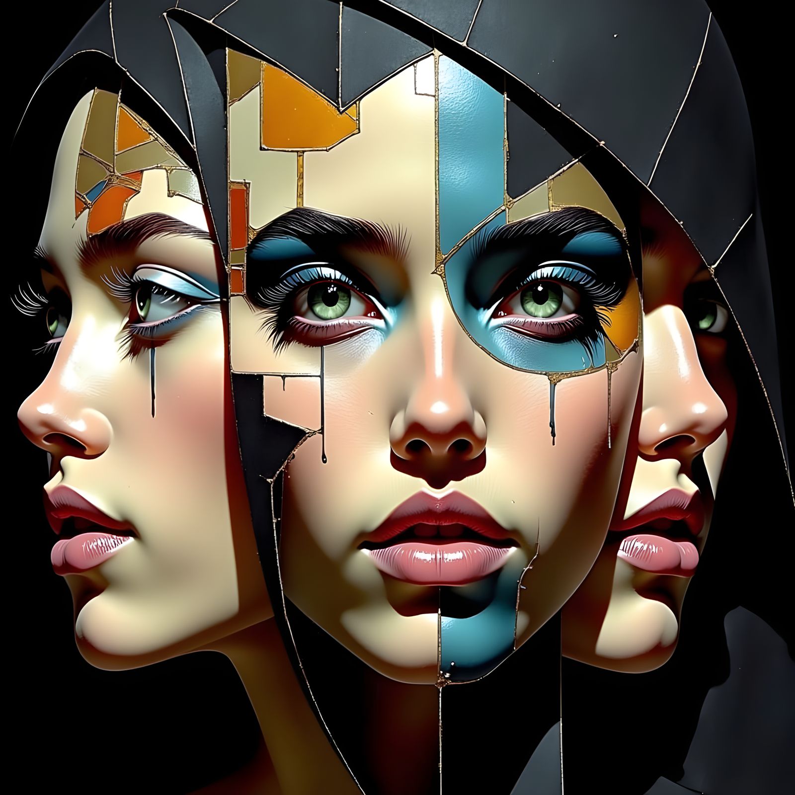 Surreal Portrait: A Woman's Layers of Self