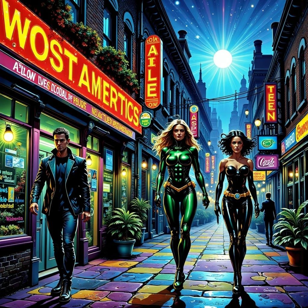 Psychedelic Dream: Huntress and Black Canary in Action