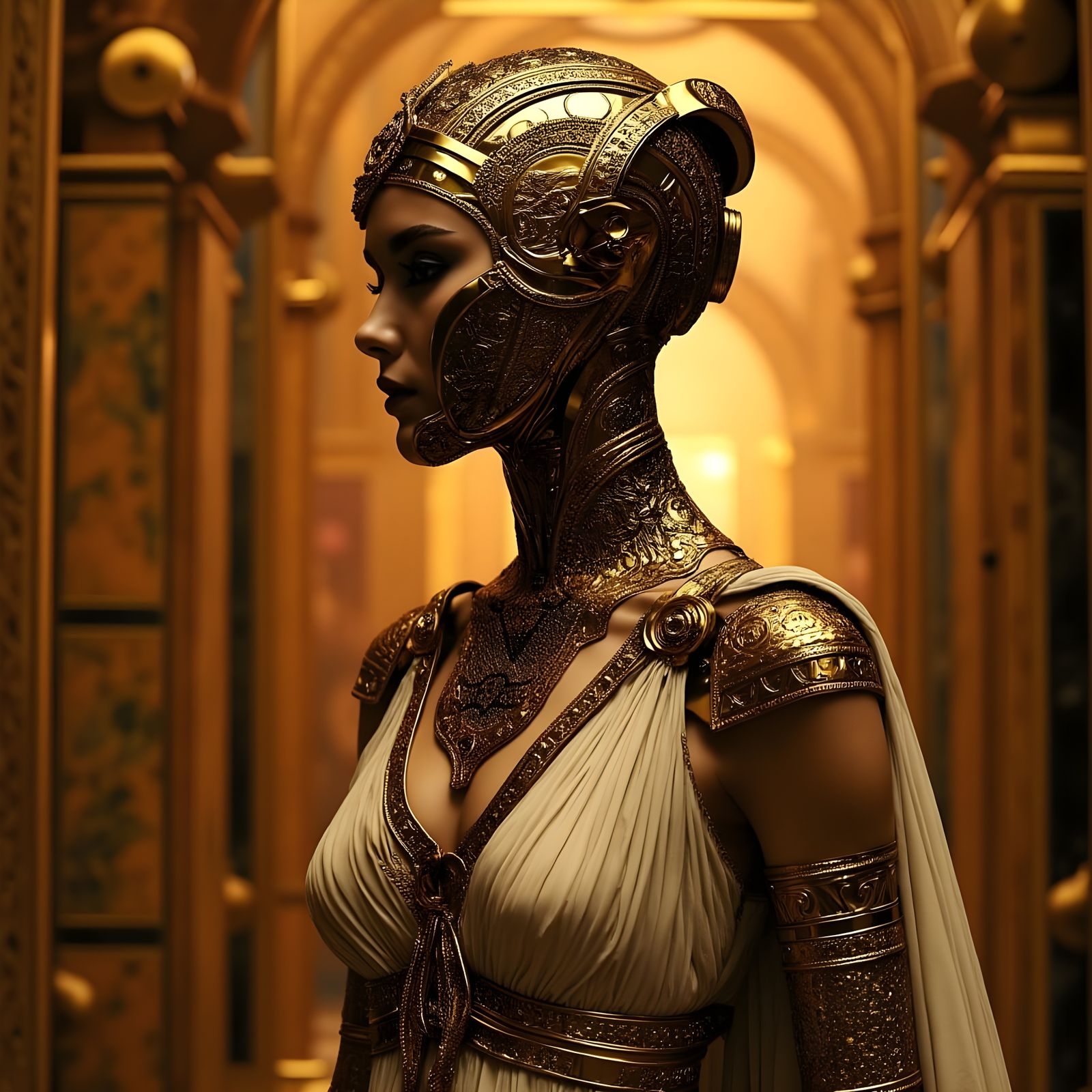 Futuristic Goddess in Louis Vuitton Fashion