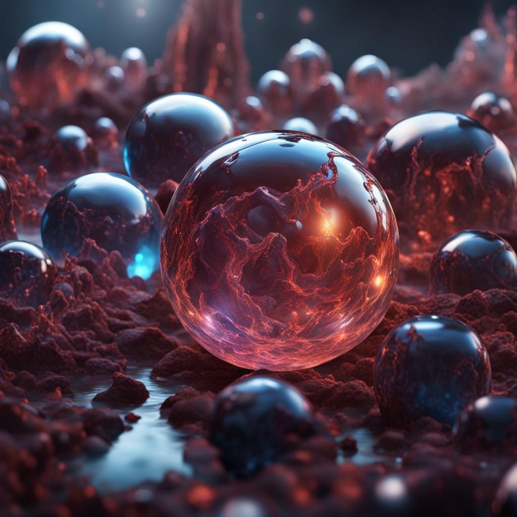 Detailed Crystal Ball Concept Art in Deep Color