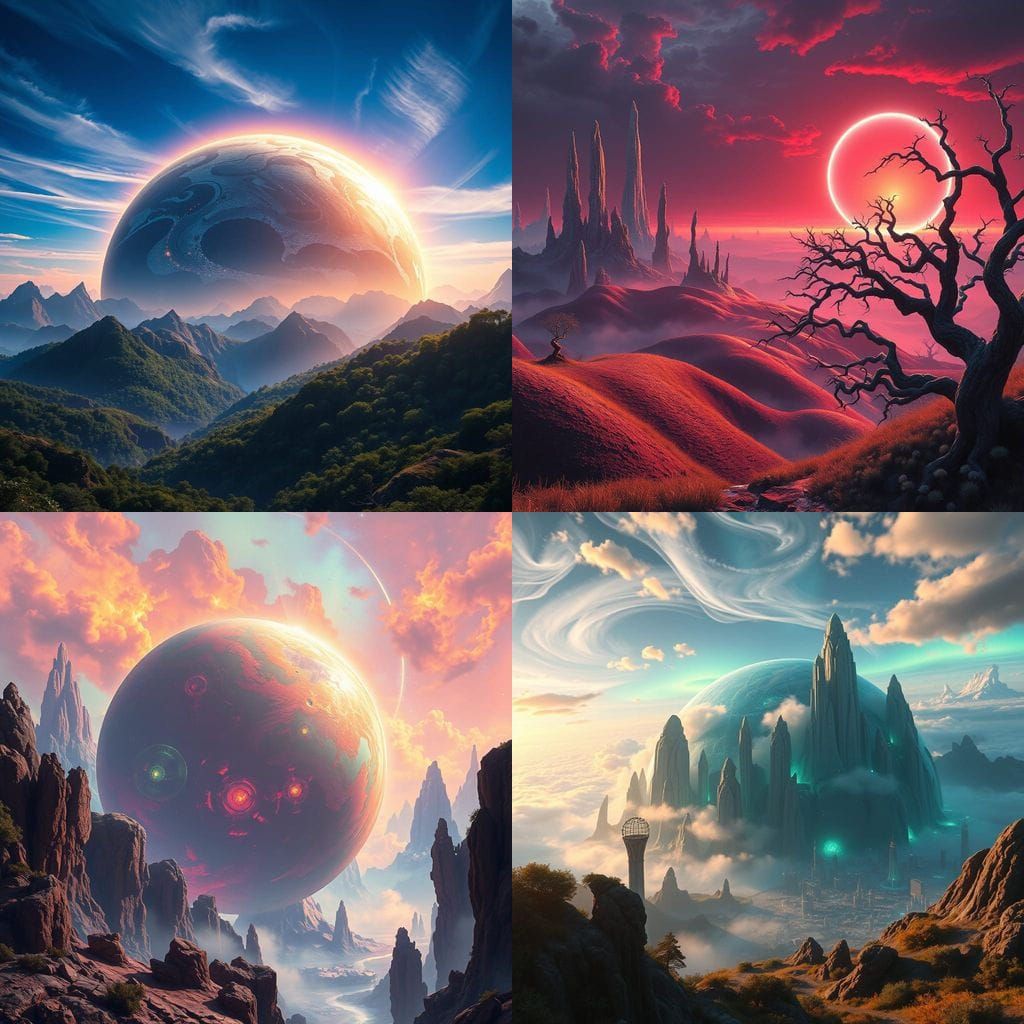 Surreal Planetary Terraforming Reveal in Fantasy Concept Art