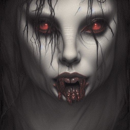 Dark Death Demon: Hyperdetailed Succubus Portrait