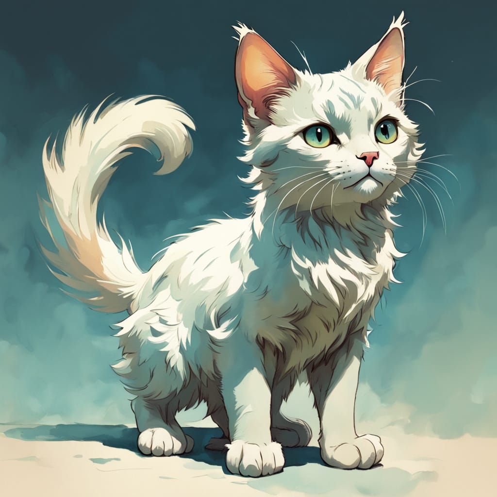 Whimsical Cat in Soft Focus