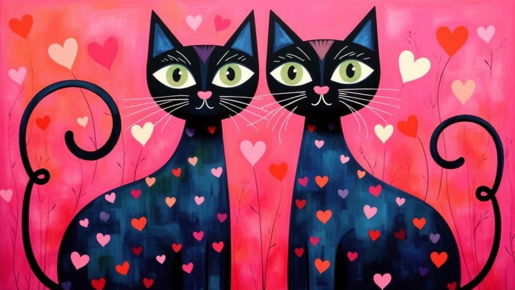 Stylized Cats - Etsy Art - My Lora