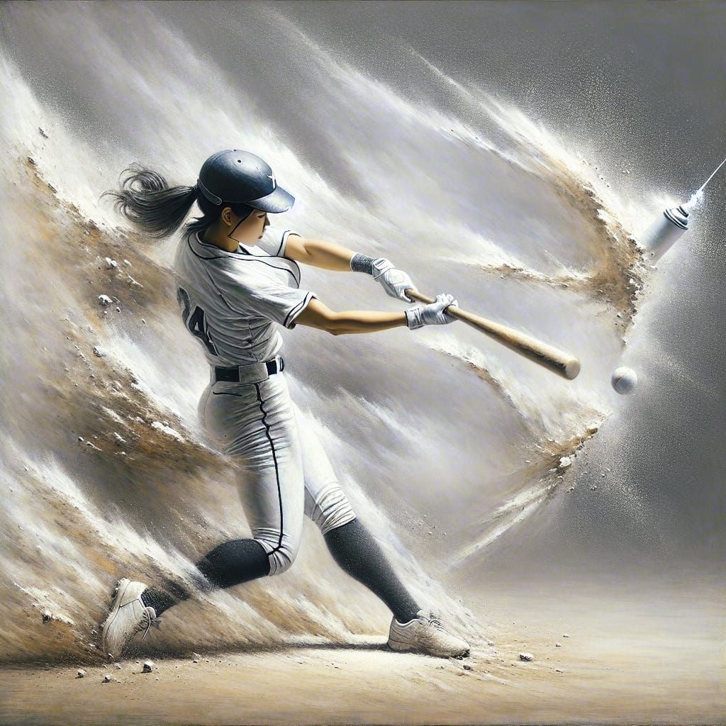 Baroque Baseball Player Creates Abstract Art