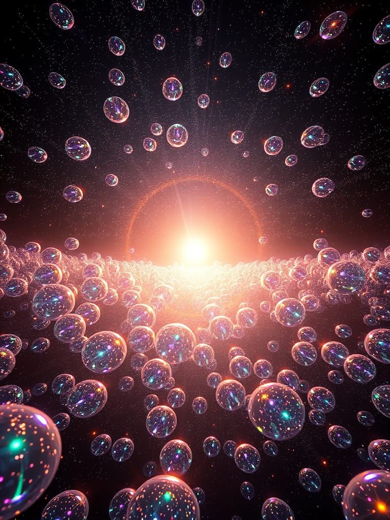 Surreal Cosmic Landscape in Hyperrealistic Futurism