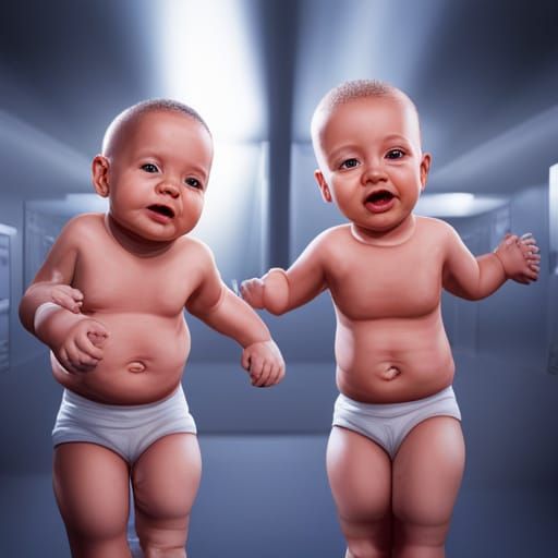 Babies Grown in Laboratory: Hyperrealistic Concept Art