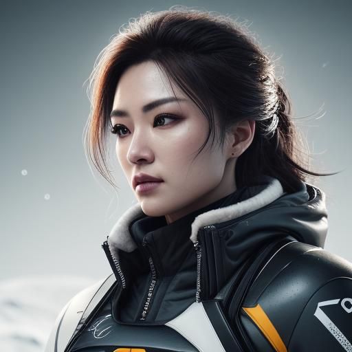 High-Altitude Ski Jumping Competition in Hyperrealism