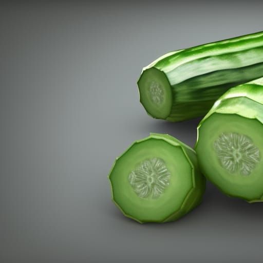 Futuristic Mechanical Cucumber in Sci-Fi Style