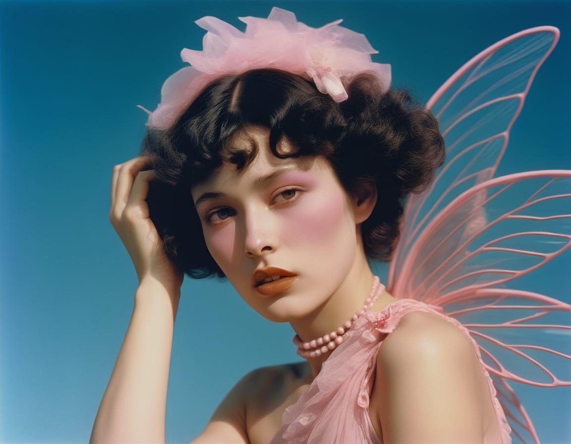 Vaporwave Aesthetic with Enchanting Figures