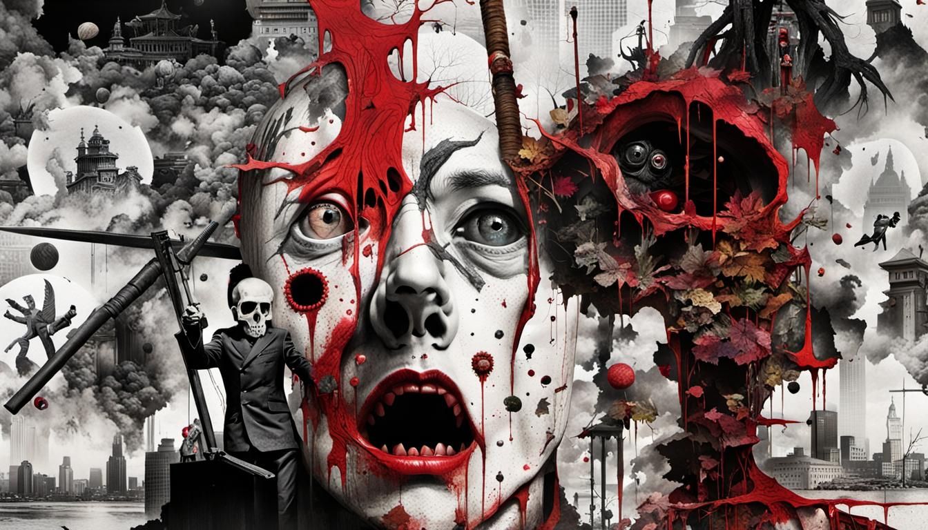 Horror Collage in Style of Ito and Demura