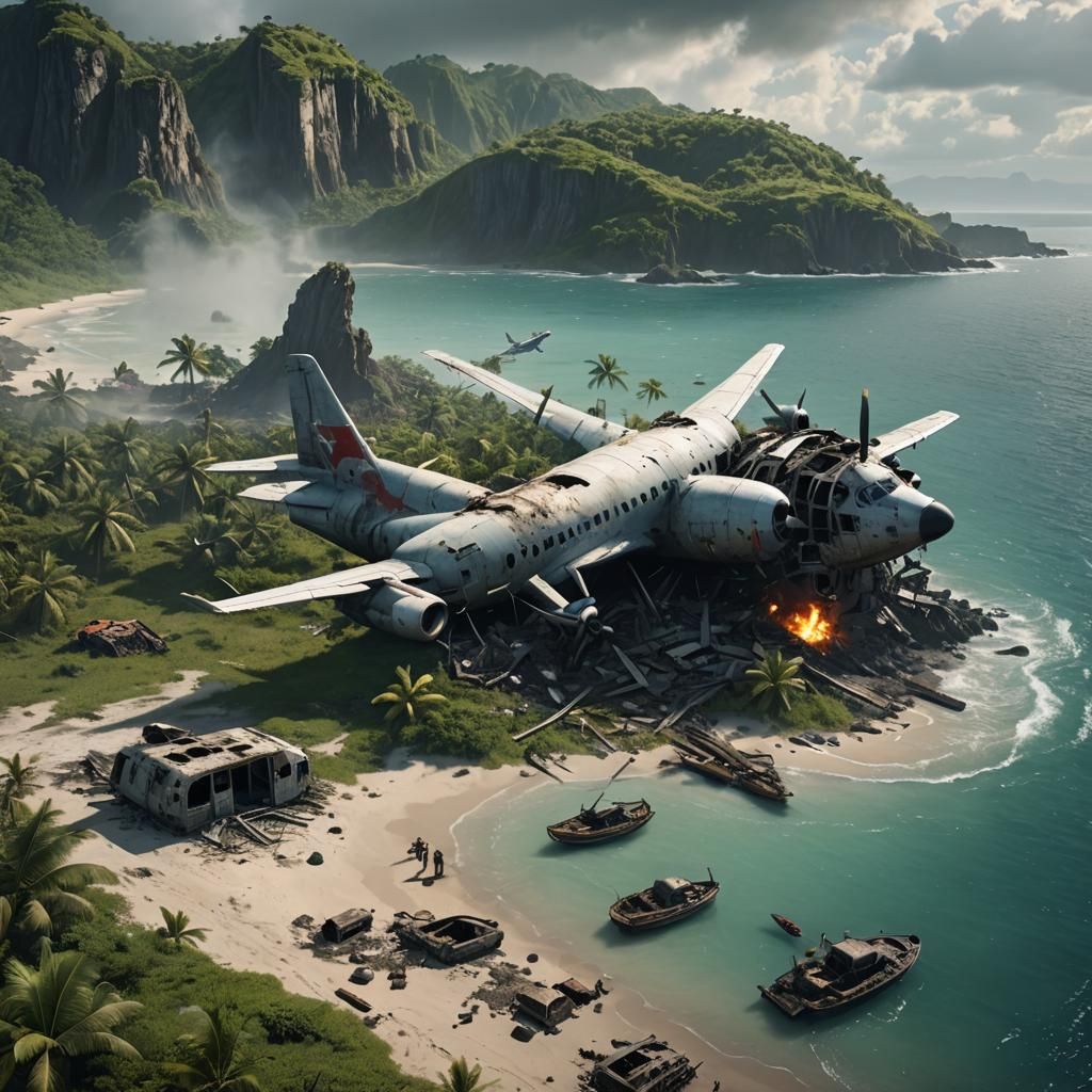 Plane Crash Survivors on a Desolate Island