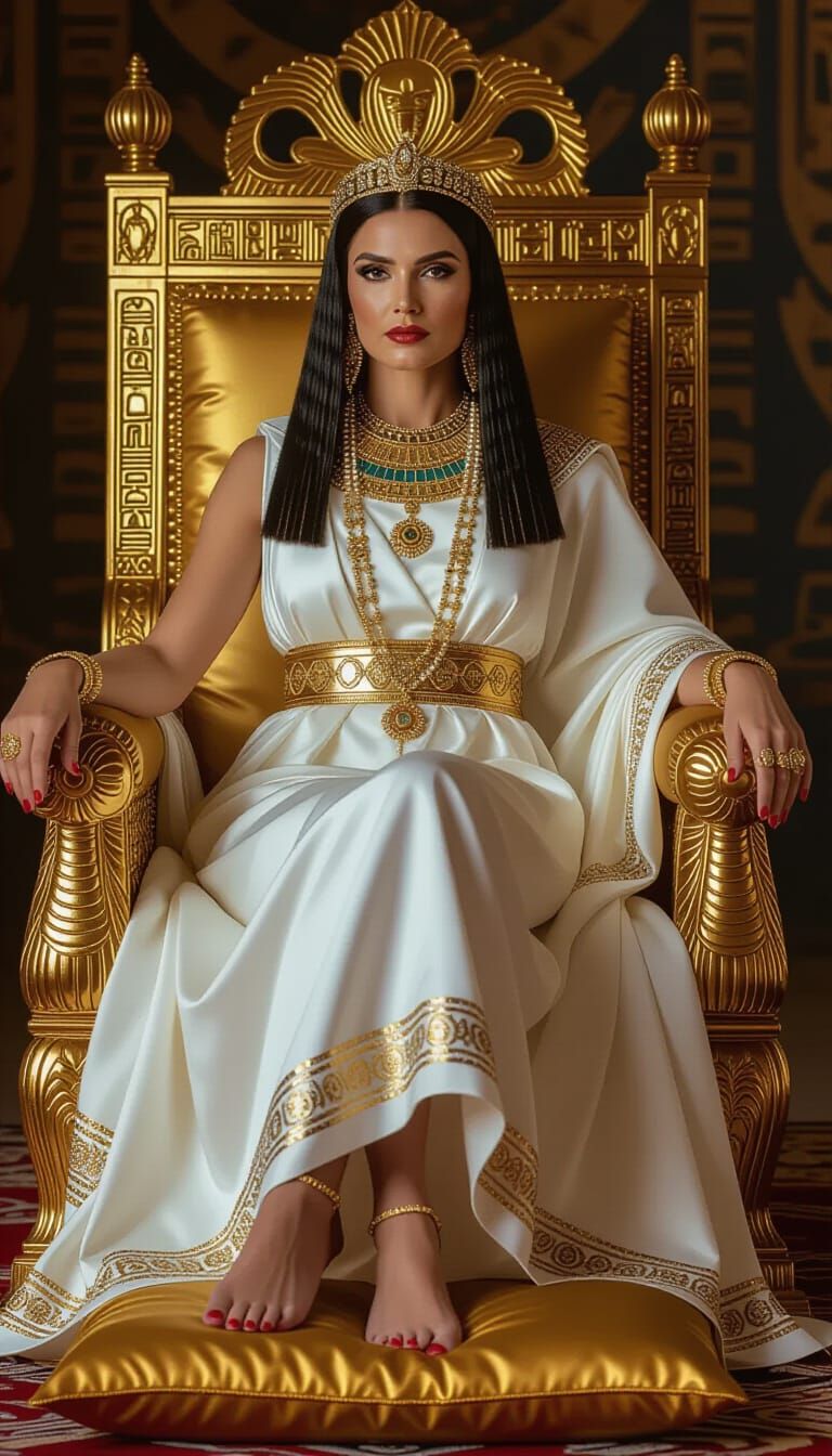 Empress Livia on Opulent Golden Throne, Portrait